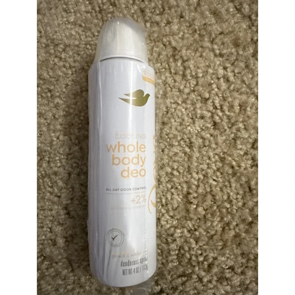 Dove Whole Body Deo Cooling Deodorant Spray Peach and White Tea 4 oz New